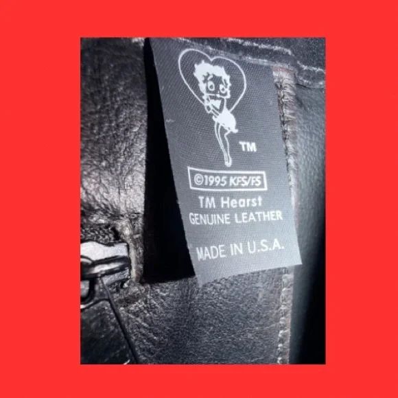 Vintage Betty Boop Black Leather Tote - Picture 2 of 6